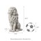 Set of 2 20.75"H/27.75"H MGO White Guardian Sitting Lion Statue
